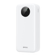 Power bank BWOO 30000 mAh 22,5W z wyświetlaczem LCD, biały