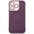 Etui do iPhone 15 Pro, ERBORD Armor Mag do MagSafe, bordowe
