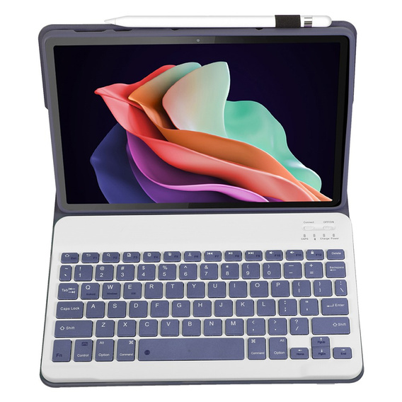 Etui z klawiaturą do Lenovo Tab P11 Gen 2 TB350FU TB350XU 11.5", Pen Slot, fioletowe