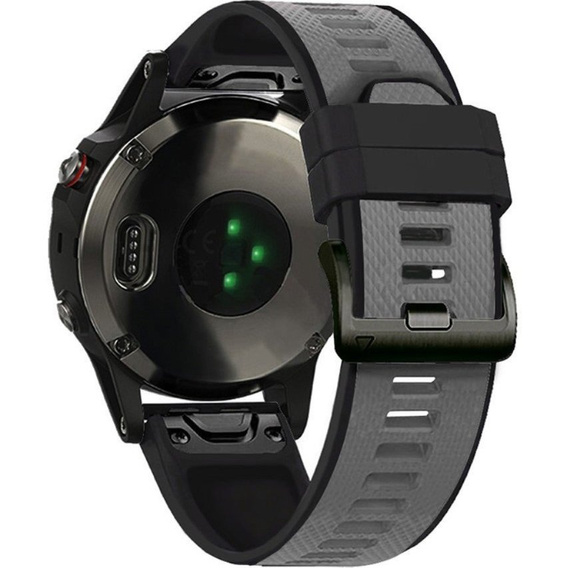 Pasek Silikonowy Quickfit 26mm do Garmin, Szary / Czarny
