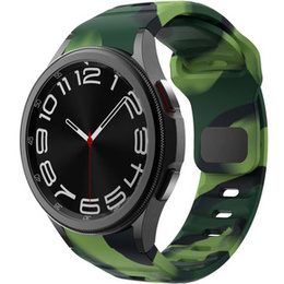 Pasek Silikonowy do Samsung Galaxy Watch 4/5/6, Green Camouflage