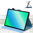 Etui do iPad 10.2" 2021/2020/2019 (9/8/7 gen.), z klapką, animal, niebieskie