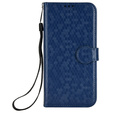 Etui z klapką do Xiaomi Poco F7 Wallet Rhombus - niebieskie