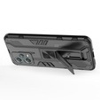 Etui do Xiaomi Redmi Note 12 5G / POCO X5 5G, pancerne z podstawką i ochroną aparatu, czarne