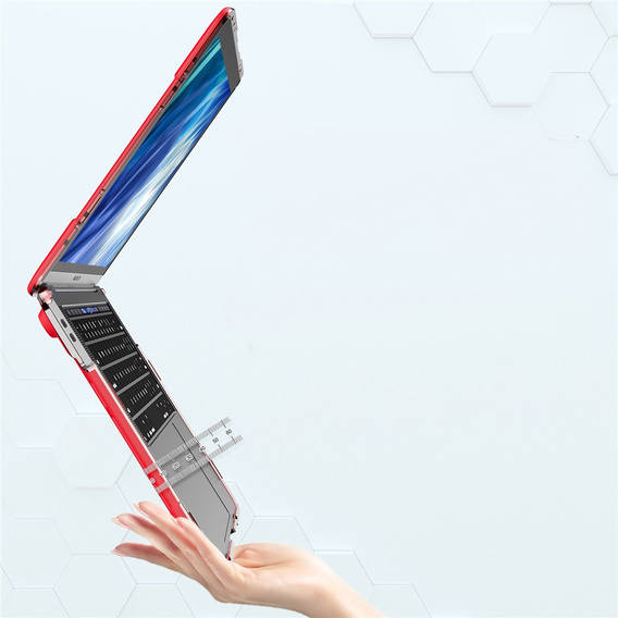 Etui Kickstand Full Protection do Macbook Air 13 - A1932/A2179/A2337 - Red