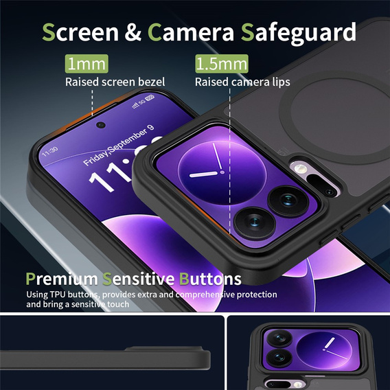 Etui do Xiaomi 17 Pro, Fusion Hybrid, do MagSafe, czarne