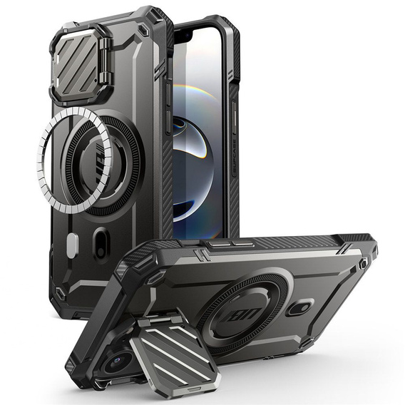 Etui Supcase do iPhone 16E, Unicorn Beetle XT, Czarne