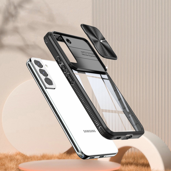 Etui do Samsung Galaxy S21 FE, Slide Camera, czarne