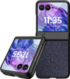 Etui do Motorola Razr 60 Ultra – Glitter PC Case ze szkłem i podstawką - czarne