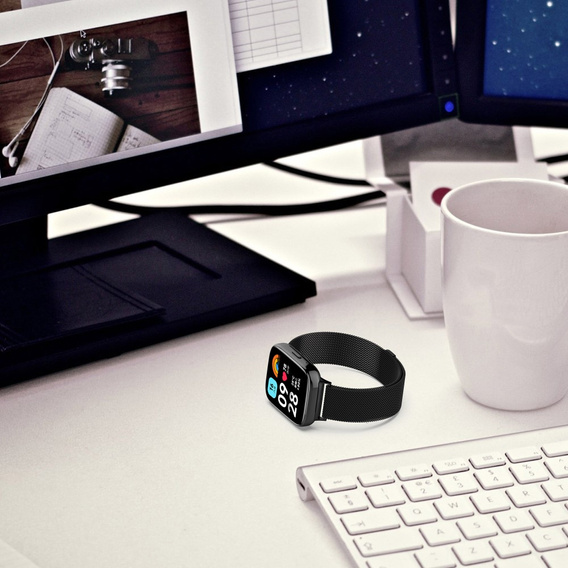 Pasek Bransoleta Milanese do Xiaomi Redmi Watch 3 Active, Czarna