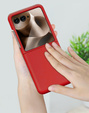 Etui do Motorola Razr 60 Ultra, PC Case, ze szkłem, czerwone