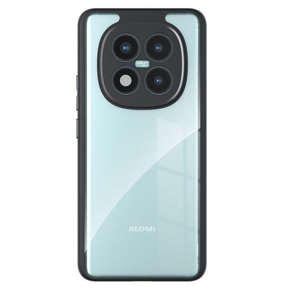 Etui do Xiaomi Redmi Note 15 Pro 5G, Fusion Hybrid, przezroczyste z czarną ramką