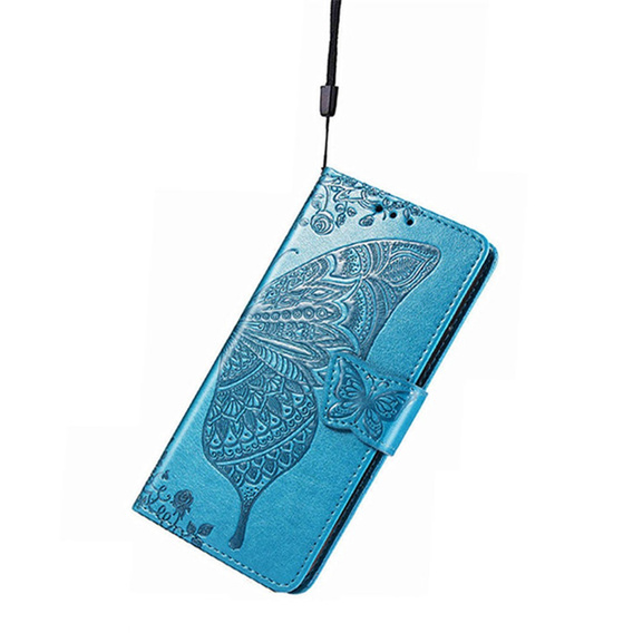 Etui z klapką do Samsung Galaxy A16 / A16 5G, Butterfly, niebieskie