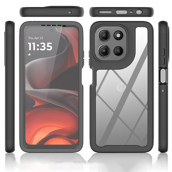 Etui do Motorola Moto G86 5G, Shockproof, z folią, czarne