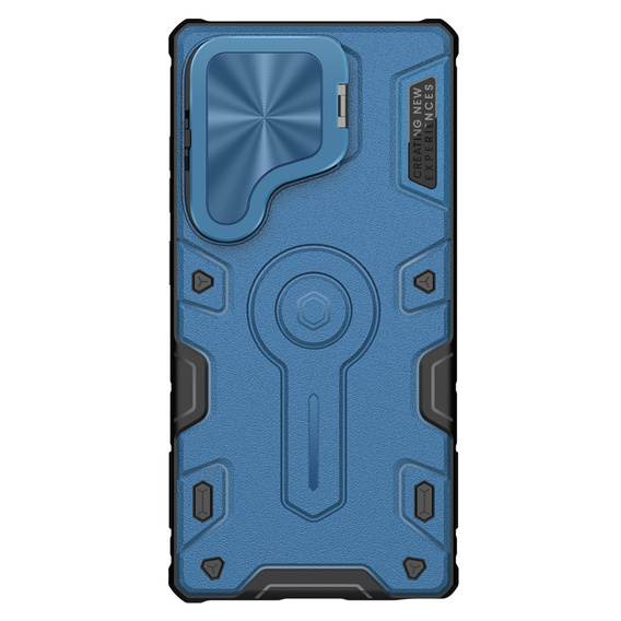 Etui do Samsung Galaxy S25 Ultra, pancerne Nillkin, CamShield Armor Prop, do MagSafe, niebieskie