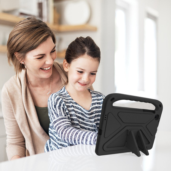 Etui dla dzieci do Samsung Galaxy Tab S6 Lite 10.4" 2020/2022/2024, dziecięce z uchwytem, czarne