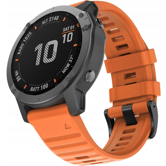 Pasek Silikonowy QuickFit do Garmin Fenix 22mm, Pomarańczowy