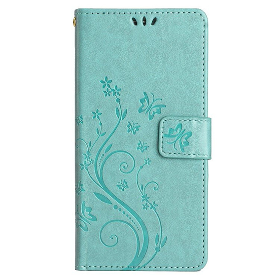 Etui z klapką do Samsung Galaxy A55 5G, Butterfly, jasno niebieskie