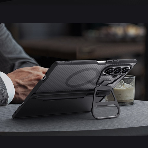 Etui z rysikiem NILLKIN CamShield Prop Magnetic do Samsung Galaxy Z Fold7 5G – czarne