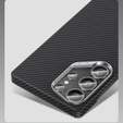 Etui BENKS Kevlar do Samsung Galaxy S25, Carbon Fiber 600D 0043, do MagSafe, czarne