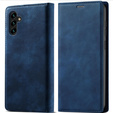 Etui z klapką do Samsung Galaxy A17 5G, Smart Suede - granatowe