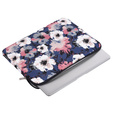 Etui na Laptopa 13" z Motywem Akwarelowych Kwiatów - Niebieskie