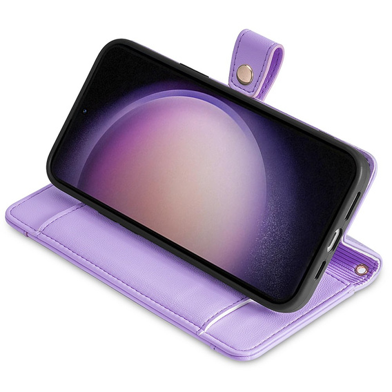 Etui z klapką do Samsung Galaxy A54 5G, Wallet Zipper Pocket, fioletowe