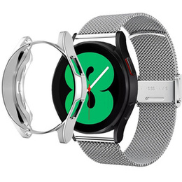 Bransoleta + Etui do Samsung Galaxy Watch 4 Classic 42mm, Srebrny