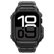 Pasek z Etui Spigen do Apple Watch 10 / 11 42mm, Rugged Armor Pro V2, Matte Black