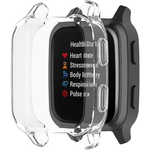 2w1 Etui z Osłoną na ekran do Garmin Venu Sq, Przezroczyste