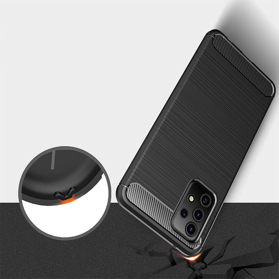 Etui do Samsung Galaxy A13 4G, Karbon, czarne