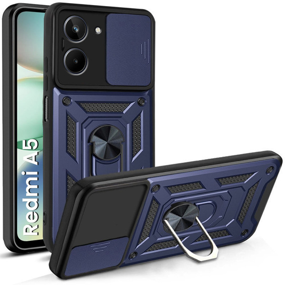 Etui pancerne do Xiaomi Redmi A5, CamShield Slide, niebieskie