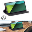 Etui z klapką do Xiaomi Redmi Note 13 Pro 4G / Xiaomi Redmi Note 14S / Xiaomi Poco M6 Pro 4G, Carbon LC.IMEEKE, czarne