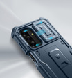 Etui pancerne do Samsung Galaxy A26 5G, Dexnor Kickstand Cam Protector, niebieskie