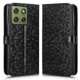 Etui z klapką do Motorola Edge 70, Wallet Rhombus, czarne