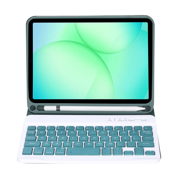 Etui z klawiaturą do Samsung Galaxy Tab A11, Leather Pen Slot, zielone