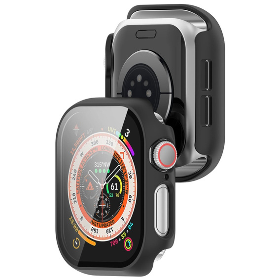 2w1 Etui + Szkło Hartowane do Apple Watch 10/11 46MM, Czarne