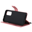 Etui Wallet do Oppo Reno5 5G, Tree and Cat, Pink