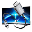 Kabel USB-C do HDMI Hoco UA27 4K 30Hz 2m - stalowy szary