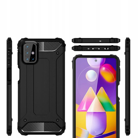 Etui do Samsung Galaxy M51, pancerne TECH ARMOR, czarne