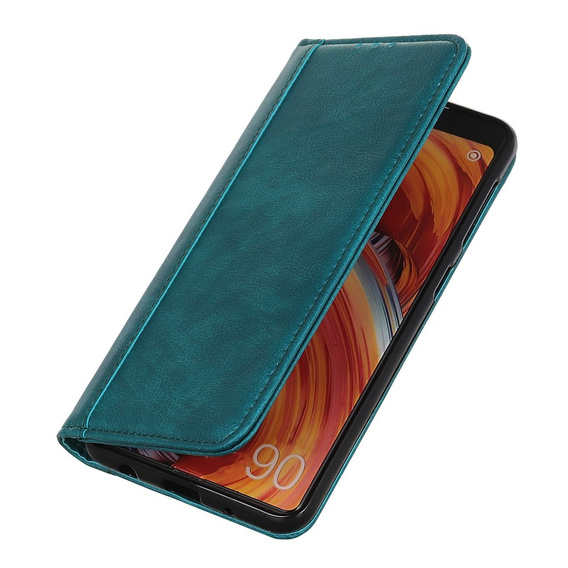 Etui z klapką do Motorola Edge 50 Fusion 5G, Split Leather, zielone