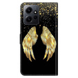 Etui z klapką do Xiaomi Redmi Note 12 4G, Wallet, Wings złote