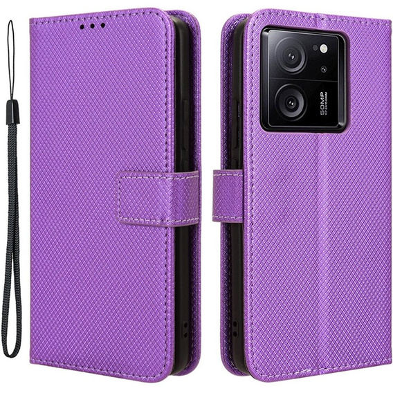 Etui z klapką do Xiaomi 13T / 13T Pro, Smart Magnet, fioletowe
