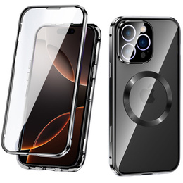 Etui Magnetic Dual Glass MagSafe do iPhone 16 Pro, czarne