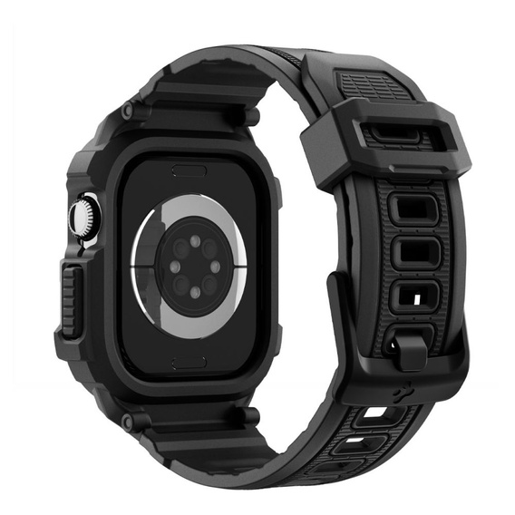 Pasek z Etui Spigen do Apple Watch 10 / 11 42mm, Rugged Armor Pro V2, Matte Black