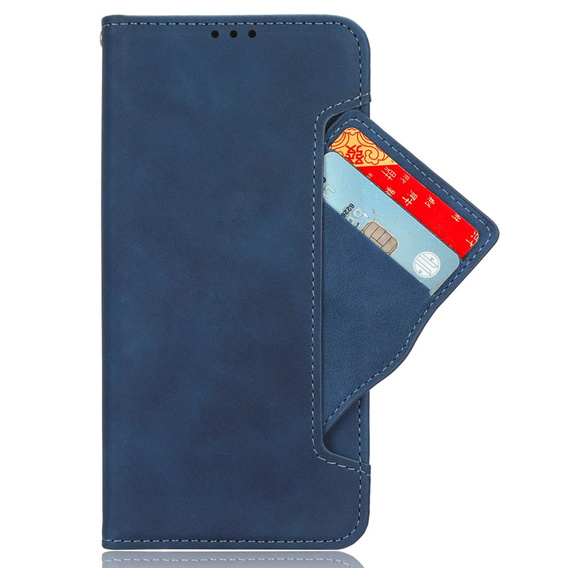 Etui z klapką do Oppo A80, Card Slot, granatowe