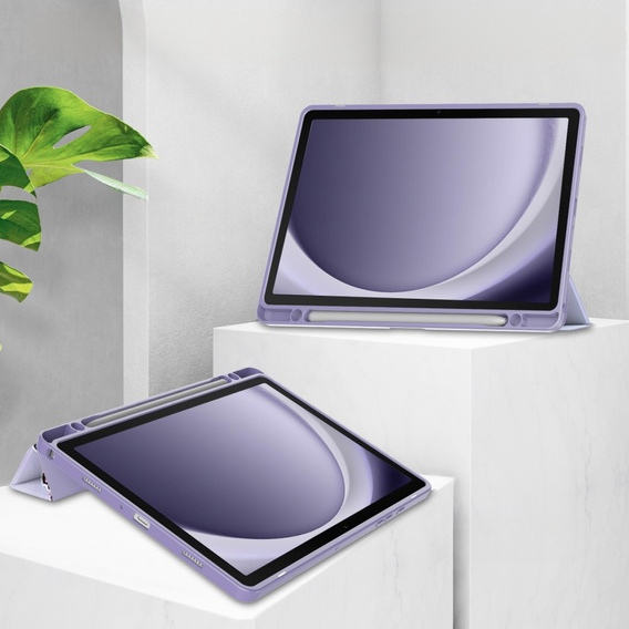 Stylowe etui do Samsung Galaxy Tab A9+ – Smartcase Hybrid Marble fioletowe