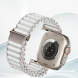 Pasek Nylonowy do Apple Watch 1/2/3/4/5/6/7/8/9/10/11/SE Ultra 1/2/3 42/44/45/46/49mm, Biały