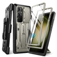 Etui do Samsung Galaxy S24 Ultra, Tongate MECH Series Clip, szare