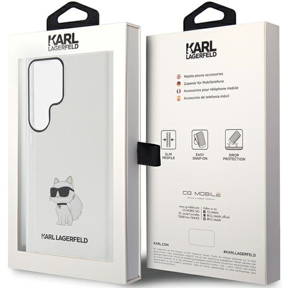 Etui Karl Lagerfeld do Samsung Galaxy S24 Ultra, IML Choupette - przezroczyste
